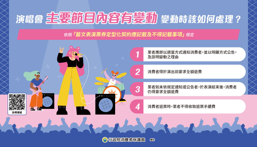 4.演唱會主要節目內容有變動時該如何處理